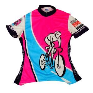 Voler Cycling Jersey Womens Missing Children Pink Biking USA Medium
